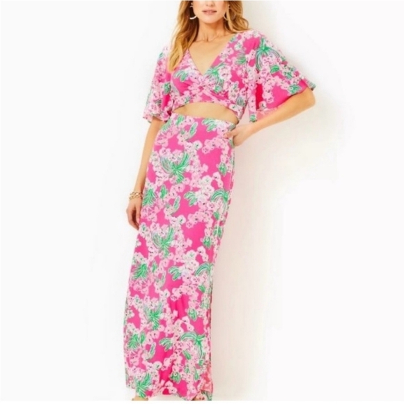 Lilly Pulitzer Minka Maxi Set, Roxie Pink Worth a Look - Picture 6 of 9